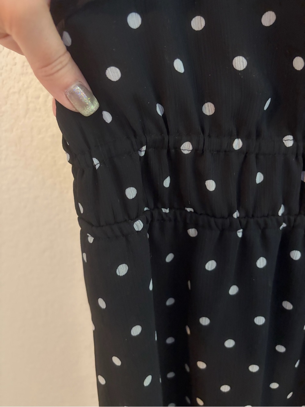 a new day Black Polka Dot V-Neck Maxi Dress - Picture 9 of 9